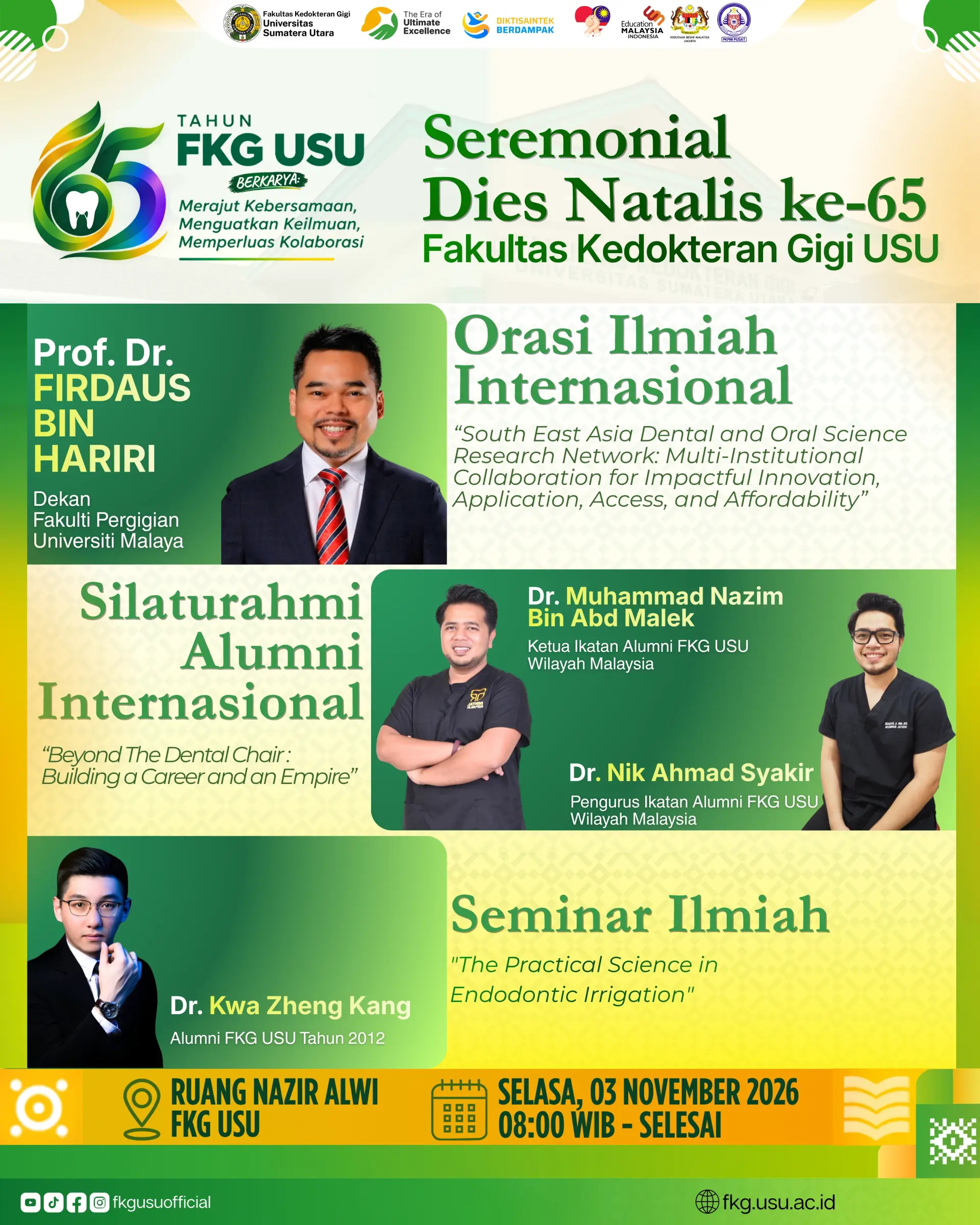 SEREMONIAL DIES NATALIS FKG USU KE-65 TAHUN 2026